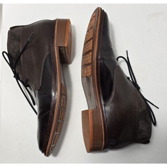 Cole Haan C10826 9 Air Colton Chukka Med/Dark Brown Shiny Boot Shoe sz 10 M main image 9